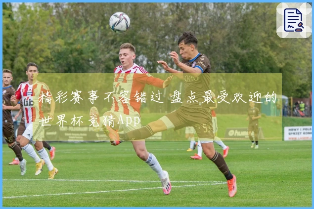 精彩赛事不容错过 盘点最受欢迎的世界杯竞猜App